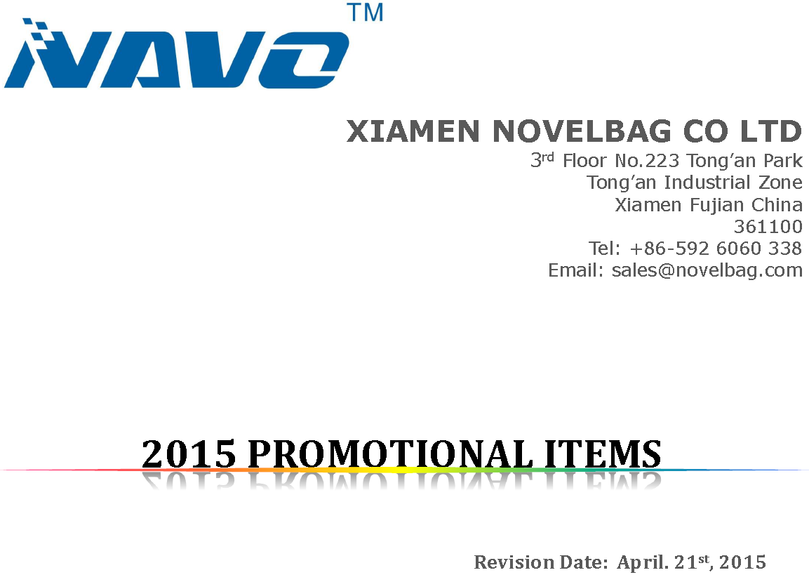 PROMOTIONAL ITEMS/2015